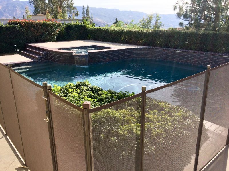 Mesh Fence Inside Pool Area